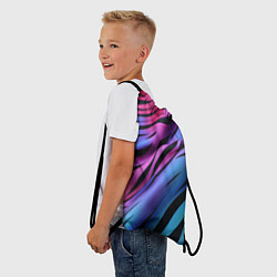 Рюкзак-мешок Линия неонового цвета, цвет: 3D-принт — фото 2