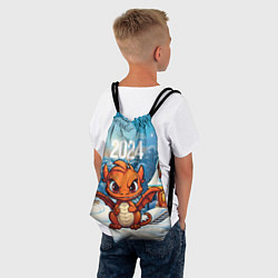 Рюкзак-мешок Угрюмый забавный дракон, цвет: 3D-принт — фото 2