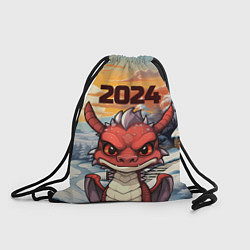 Рюкзак-мешок Большой красный дракон 2024, цвет: 3D-принт