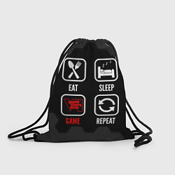 Рюкзак-мешок Eat, sleep, GTA6, repeat, цвет: 3D-принт