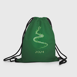 Рюкзак-мешок Стилизованная елка 2024, цвет: 3D-принт