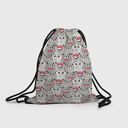 Рюкзак-мешок Серые коты, цвет: 3D-принт