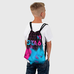 Рюкзак-мешок GTA 6 - neon gradient посередине, цвет: 3D-принт — фото 2