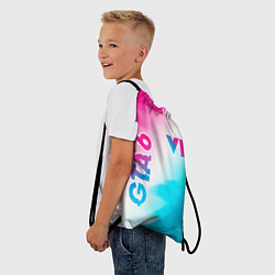 Рюкзак-мешок GTA 6 neon gradient style вертикально, цвет: 3D-принт — фото 2