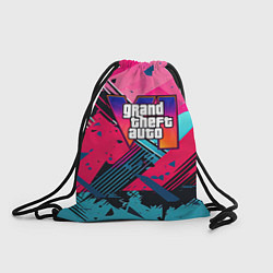 Рюкзак-мешок Gta 6 abstract logo style, цвет: 3D-принт