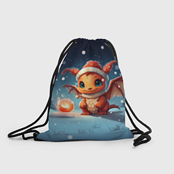 Рюкзак-мешок Снежный волшебник дракон, цвет: 3D-принт