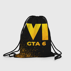 Рюкзак-мешок GTA 6 - gold gradient, цвет: 3D-принт