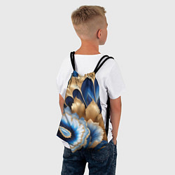 Рюкзак-мешок Королевский синий с золотом, цвет: 3D-принт — фото 2