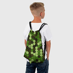 Рюкзак-мешок Камуфляж гексагон лесной, цвет: 3D-принт — фото 2