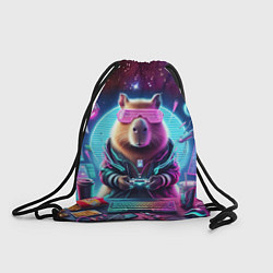 Рюкзак-мешок Загадочный мир геймера - капибара, цвет: 3D-принт