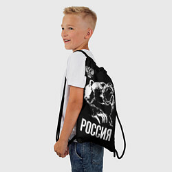 Рюкзак-мешок Руссия бурый медведь, цвет: 3D-принт — фото 2