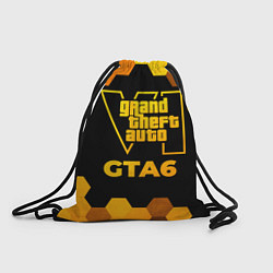 Рюкзак-мешок GTA6 - gold gradient, цвет: 3D-принт