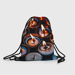 Рюкзак-мешок Новогодние горящие свечи, цвет: 3D-принт