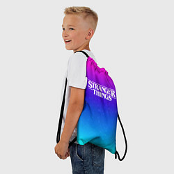 Рюкзак-мешок Stranger Things gradient colors, цвет: 3D-принт — фото 2