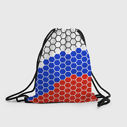 Рюкзак-мешок Флаг России из гексагонов, цвет: 3D-принт