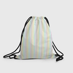 Рюкзак-мешок Тонкие цветные полосы на белом, цвет: 3D-принт