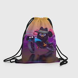 Рюкзак-мешок Чёрный Гусь на мотоцикле Чикен Ган, цвет: 3D-принт