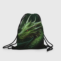 Рюкзак-мешок Лесной зеленый дракон символ 2024 года, цвет: 3D-принт