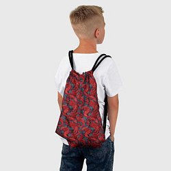 Рюкзак-мешок Красные драконы паттерн, цвет: 3D-принт — фото 2
