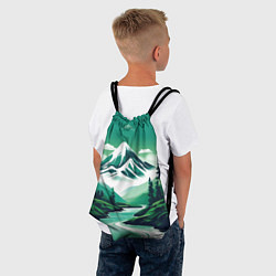 Рюкзак-мешок Графический пейзаж Камчатки, цвет: 3D-принт — фото 2