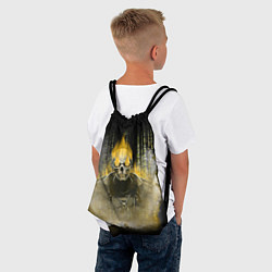 Рюкзак-мешок Жёлтый скелет в дыму, цвет: 3D-принт — фото 2