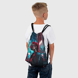 Рюкзак-мешок Девушка в больших очках, цвет: 3D-принт — фото 2