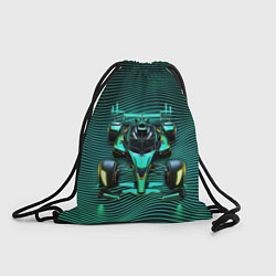 Рюкзак-мешок Болид на неоновых волнах, цвет: 3D-принт