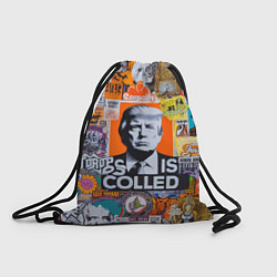Рюкзак-мешок Donald Trump - american сollage, цвет: 3D-принт