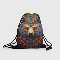Рюкзак-мешок Медведь фентези, цвет: 3D-принт