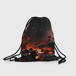 Рюкзак-мешок Взрыв плит и огонь, цвет: 3D-принт