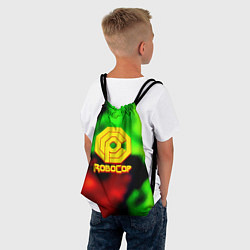Рюкзак-мешок Робот полицейский flame, цвет: 3D-принт — фото 2