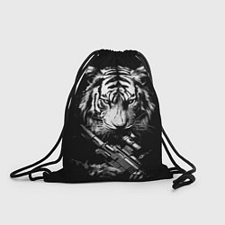 Рюкзак-мешок Тигр с винтовкой, цвет: 3D-принт