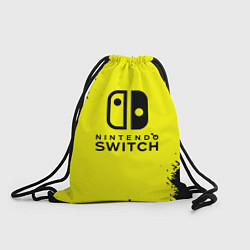 Рюкзак-мешок Nintendo switch краски на жёлтом, цвет: 3D-принт