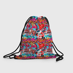Рюкзак-мешок Hip Hop Graffiti, цвет: 3D-принт