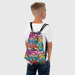 Рюкзак-мешок Graffiti funny, цвет: 3D-принт — фото 2