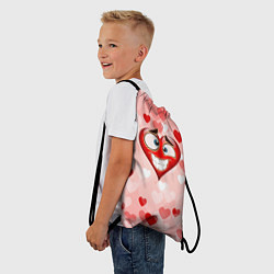 Рюкзак-мешок Влюбленный взляд сердца, цвет: 3D-принт — фото 2