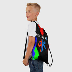 Рюкзак-мешок Portal 2 краски сочные текстура, цвет: 3D-принт — фото 2