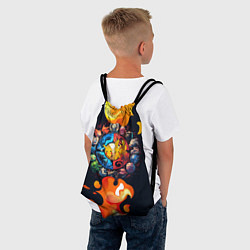 Рюкзак-мешок Символы покемона, цвет: 3D-принт — фото 2