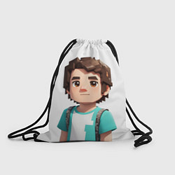 Рюкзак-мешок Майнкрафт мальчик Стив, цвет: 3D-принт