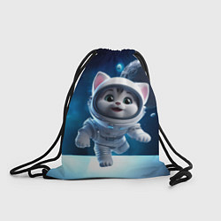 Рюкзак-мешок Котёнок в космосе, цвет: 3D-принт