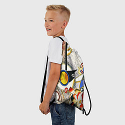 Рюкзак-мешок Кандинский картина - шумная акварель, цвет: 3D-принт — фото 2