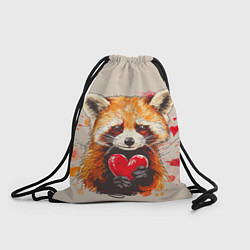 Рюкзак-мешок Влюбленный енот 14 февраля, цвет: 3D-принт