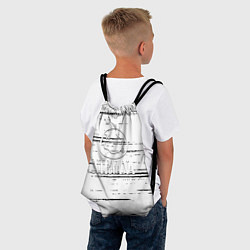 Рюкзак-мешок Nirvana штрихи чёрные, цвет: 3D-принт — фото 2