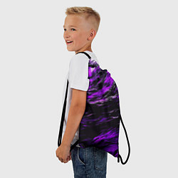 Рюкзак-мешок Чёрная и розовая буря, цвет: 3D-принт — фото 2