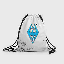 Рюкзак-мешок Skyrim logo winter, цвет: 3D-принт