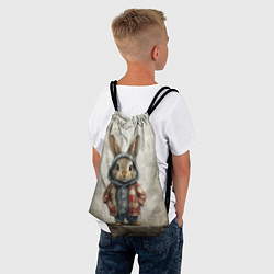 Рюкзак-мешок Кролик в пальто, цвет: 3D-принт — фото 2