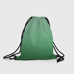 Рюкзак-мешок Градиент приглушённый зелёный, цвет: 3D-принт