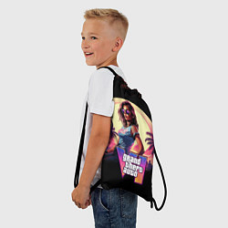 Рюкзак-мешок GTA 6 logo девушка, цвет: 3D-принт — фото 2