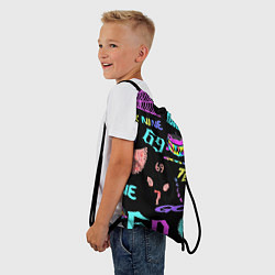 Рюкзак-мешок 6ix9ine logo rap bend, цвет: 3D-принт — фото 2