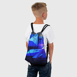 Рюкзак-мешок Black blue background abstract, цвет: 3D-принт — фото 2